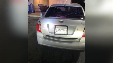 Alleged car thief in Benicia places homemade license plate on stolen vehicle